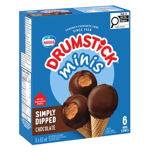 Nestlé Drumstick Minis Simply Dipped Chocolate 6 x 63 ml