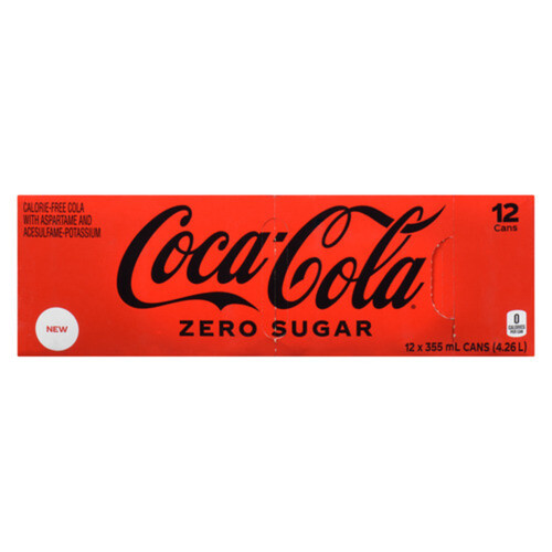 Coca-Cola Zero Sugar Soft Drink 12 x 355 ml (cans)