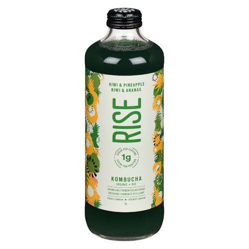 Rise Kombucha Organic Tea Kiwi & Pineapple 1 L (bottle)