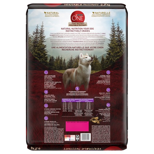 Purina ONE True Instinct Dry Dog Food Beef & Bison 6.8 kg