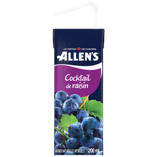 Allen's Grape Cocktail Juice Boxes 8 x 200 ml