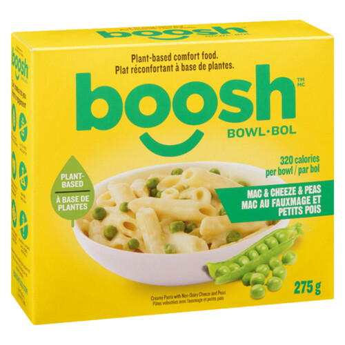 Boosh Pasta Mac n Cheese n Peas Bowl 275 g (frozen)