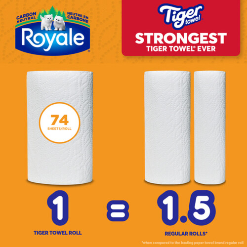 Royale Paper Towel 2-Ply 12 Rolls x 74 Sheets 