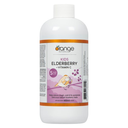 Orange Naturals Kids Vitamins Elderberry + Vitamin C Liquid 450 ml