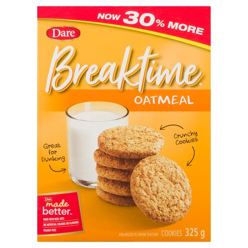 Dare Breaktime Peanut-Free Cookies Oatmeal 325 g