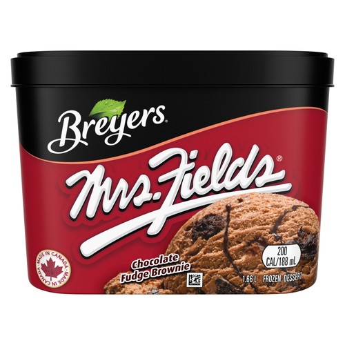 Breyers Mrs. Fields Frozen Dessert Chocolate Fudge Browniewnie 1.66 L