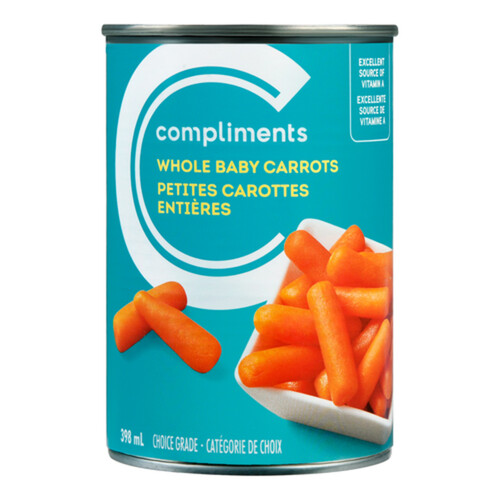 Compliments Baby Carrots Whole 398 ml