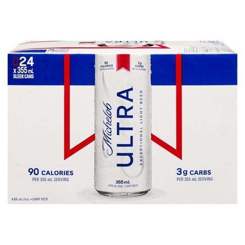 Michelob Ultra Beer 4% Alcohol 24 x 355 ml (cans)