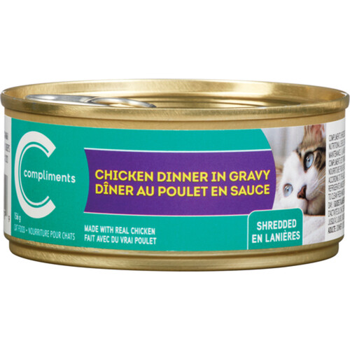 Compliments Wet Cat Food Shredded Chicken In Gravy 156 g