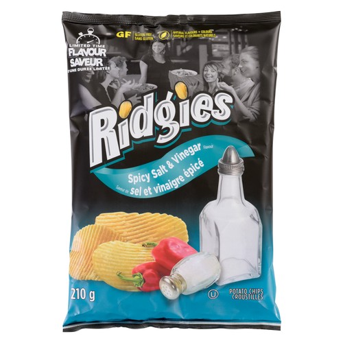 Old Dutch Ridgies Chips Spicy Salt & Vinegar 210 g