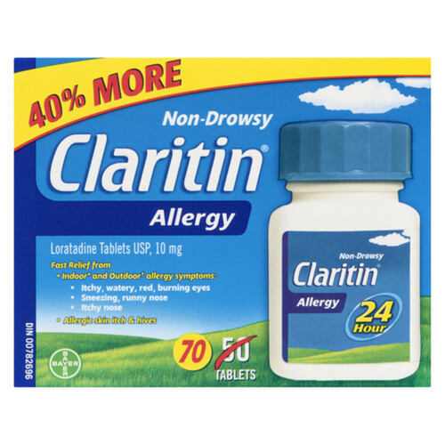 Claritin Non-Drowsy Allergy Relief 10 mg x 70 Tablets