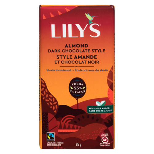Lily's Sweets Gluten - Free Almond Dark Chocolate Style 85 g