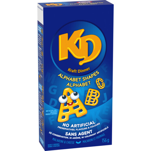 Kraft Dinner Macaroni & Cheese Alphabet Shapes 156 g