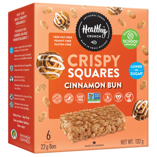 Healthy Crunch Peanut-Free Crispy Squares Cinnamon Bun 132 g