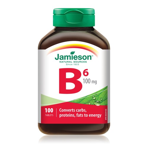 Jamieson Vitamin B6 100 mg Tablets 100 Count