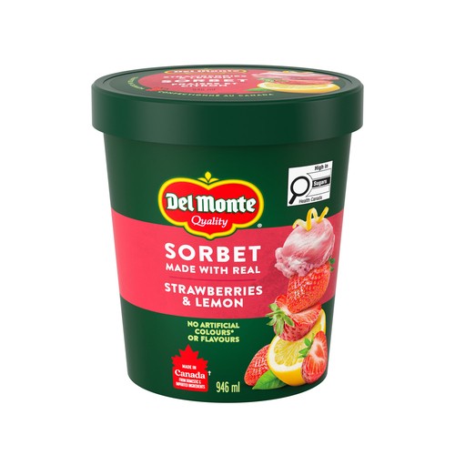 Del Monte Sorbet Real Strawberry And Lemon 946 ml