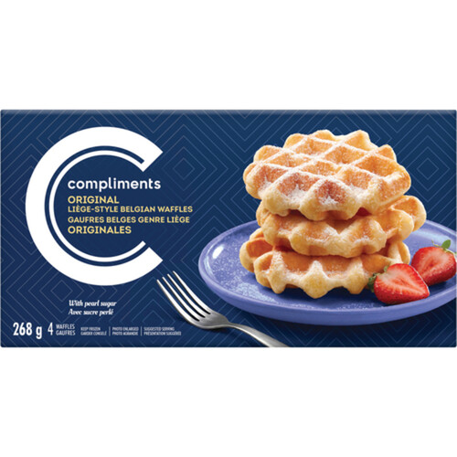 Compliments Frozen Belgian Waffle Liege Style Original 4 x 67 g