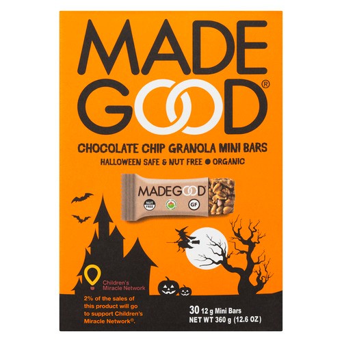 MadeGood Organic Mini Granola Bars Halloween Chocolate Chip 360 g