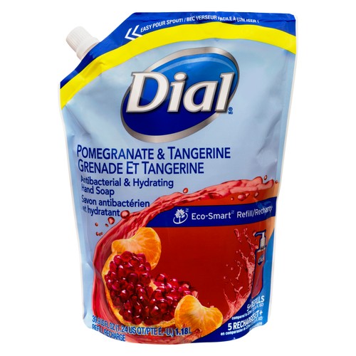 Dial Liquid Hand Soap Refill Pouch Pomegranate & Tangerine 1.18 L