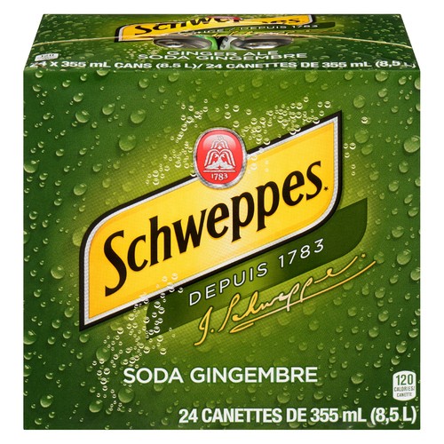 Schweppes Ginger Ale 24 x 355 ml (cans) 