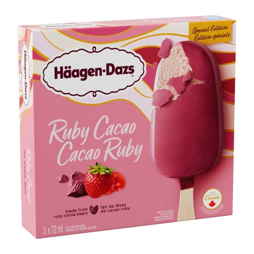Häagen-Dazs Ice Cream Bars Strawberry Ruby Cacao 3 x 72 ml