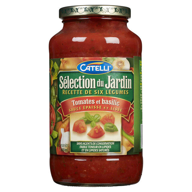 Catelli Garden Select Pasta Sauce Tomato & Basil 640 ml Voilà Online Groceries & Offers