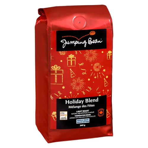 Jumping Bean Whole Bean Coffee Holiday Blend Light Roast 340 g