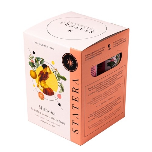 Statera Spirits Non Alcoholic Beverage Mimosa Grapefruit 4 x 355 ml (cans)