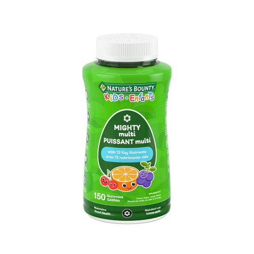 Nature's Bounty KIDS Mighty Multi Only 1g Sugar Per Gummy 150 Count
