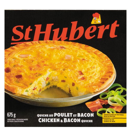 St-Hubert Frozen Quiche Chicken And Bacon 675 g