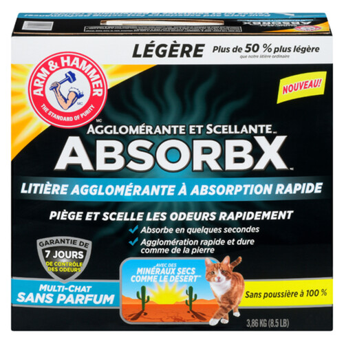 Arm & Hammer Absorbx Cat Litter Lightweight Multi-Cat Unscented 3.86 kg