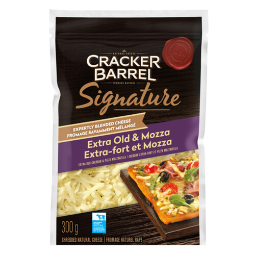 Cracker Barrel Signature Shredded Cheese Extra Old Cheddar & Pizza Mozzarella 300 g