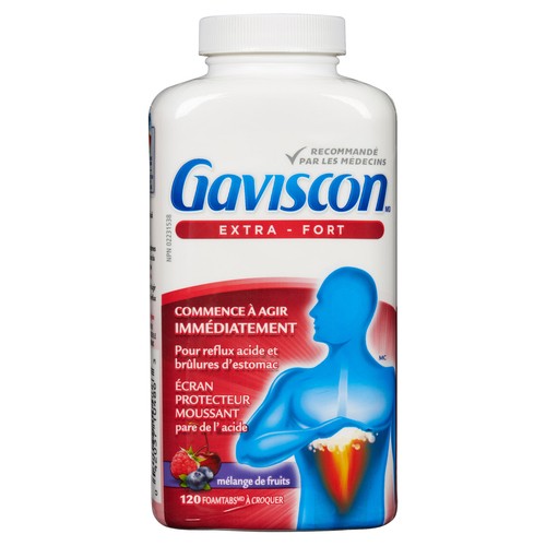 Gaviscon Digestive Care Foamtabs Extra Strength Fruit Blend 120 EA