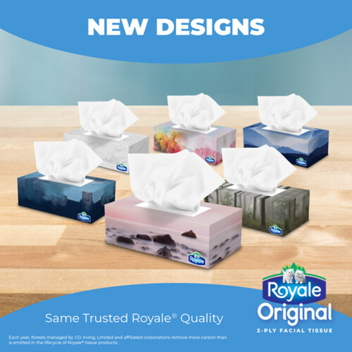 Royale Facial Tissues 2-Ply 6 Boxes x 126 Sheets 