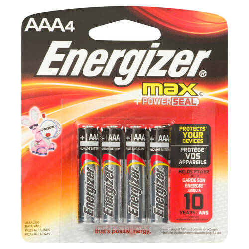 Energizer Batteries Max AAA 4 Pack