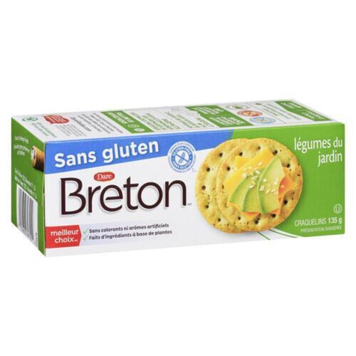 Dare Breton Gluten-Free Crackers Garden Vegetable 135 g