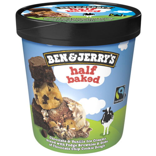 Ben & Jerry's Ice Cream Half Baked Chocolate & Vanilla 473 ml