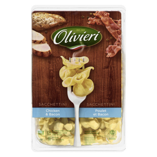 Olivieri Pasta Sacchettini Chicken & Bacon 600 g