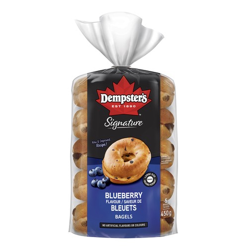 Dempster’s Signature Bagels Blueberry 5 x 90 g