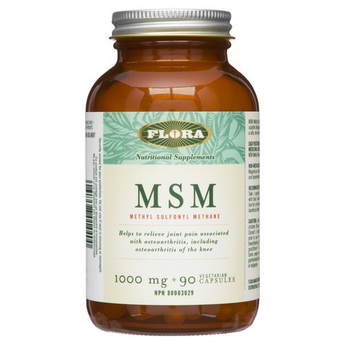 Flora Supplements MSM 1000 mg Vegetarian Capsules 90 Count