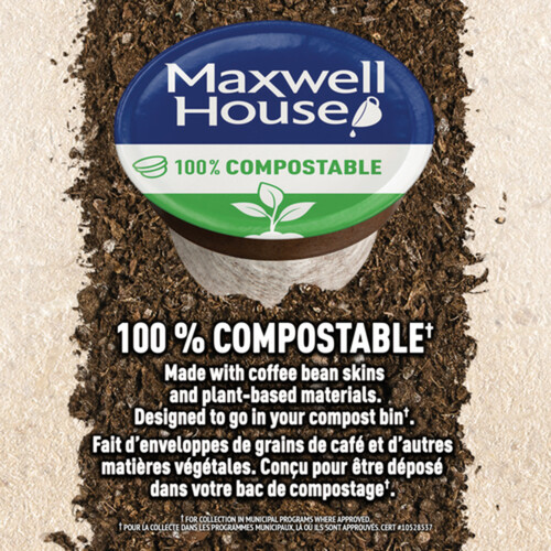 Maxwell House Coffee Pods 100% Compostable Dark Roast 30 Pods 292 g