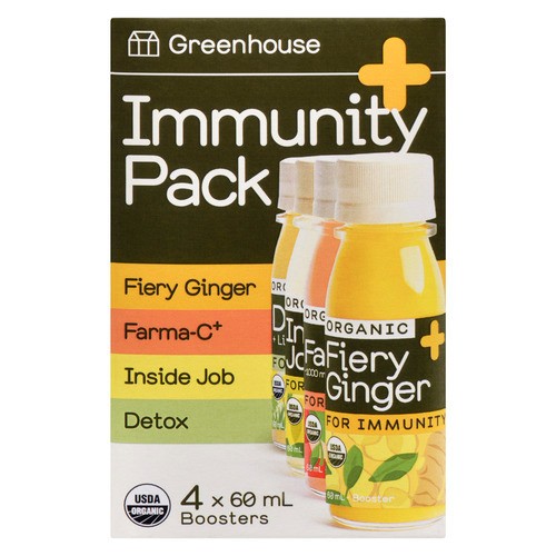 Greenhouse Wellness Shots Immunity Pack 4 x 60 ml (bottles)