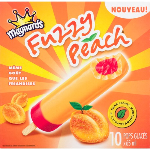 Maynards Ice Pops Fuzzy Peach 10 x 65 ml