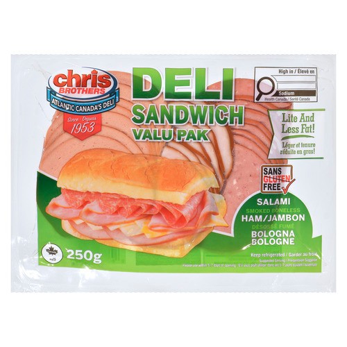 Chris Brothers Low Fat Deli Meat Sandwich Pack 250 g