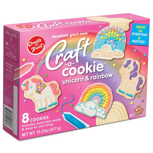 Create A Treat Peanut-Free Cookie Unicorn & Rainbow 377 g