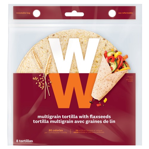 WW Tortillas Multigrain with Flaxseeds 8 Pack 248 g