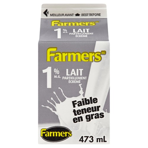Farmers 1% Milk  Partly Skimmed 473 ml