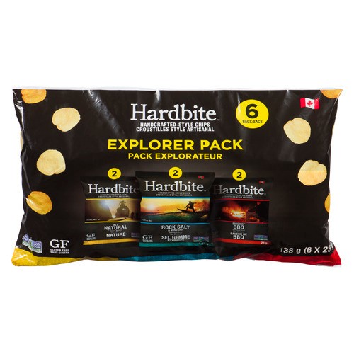 Hardbite Handcrafted-Style Chips Explorer Pack 6 x 23 g 