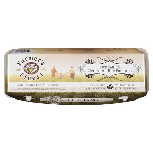 Farmer's Finest Brown Eggs Free Range Large 12 Count