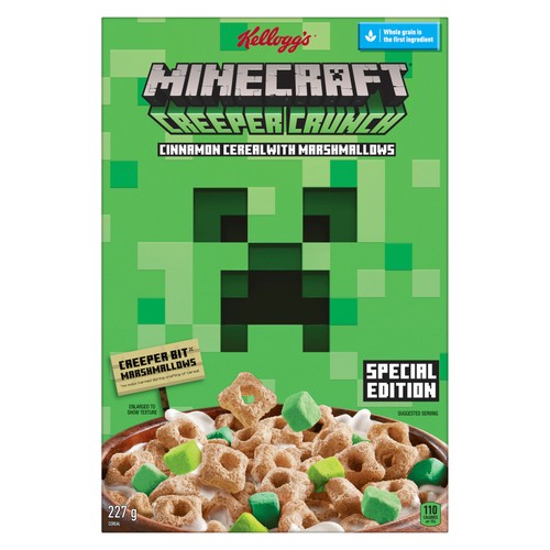 Kellogg's Cereal Minecraft Creeper Crunch Cinnamon 227 g